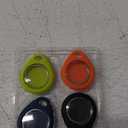 UNBREAKcable Apple AirTag Holder - 4 Pack [Fit Tightly Design] [Easy to Install] [Hold Air Tag Securely] Waterproof TPU Shell Protective Case with 304 Stainless Steel Keychain Key Ring (Black&Blue&Orange&Green)