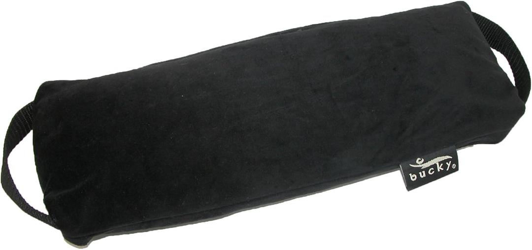 Bucky Baxter Ergonomic & Supportive Adjustable Lumbar Pillow, Black, One Size, Cotton