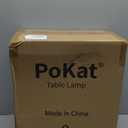 PoKat 23" Blue Table Lamps, Farmhouse Bedside Lamps for Bedroom Set of 2, Ceramic End Table Lamps for Living Room, Traditional Nightstand Desk Lamps, Medium