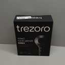 TREZORO Professional Hair Dryer, Ionic Ceramic Tourmaline Technology, 2000W Fast Quiet Drying, with Narrow & Wide Concentrator Nozzles, 3 Heat & 2 Speed Settings, Cool Shot Button, Black (Premium Jet Black)