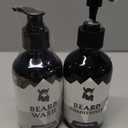 Striking Viking Beard Wash & Beard Conditioner for Men - Unscented, 10 Oz per Bottle - Nourishing & Deep Cleansing Shampoo - Sulfate Free Shampoo Conditioner with Jojoba Oil