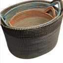 3-Piece Woven Basket Set, Sizes 16 × 21 In, 14 In, And 12.5 In. Great For Organizing Blankets, Toys, Laundry, And Home Essentials. Durable, Stylish, And Perfect For Any Room