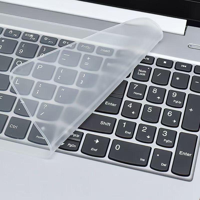 Ultra Thin Keyboard Cover Protector, Compatible with Laptop Notebook 13" 14" 15.6" 16" 17" inch Universal Silicone Keyboard Protector Skin Waterproof Dustproof (Transparent,for 15"-17.6") (Clear)