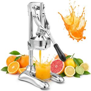 Stainless Steel Manual Citrus Juicer Heavy-Duty Lever Press