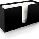 Paper Towel Holder for Countertop, Black Acrylic Napkin Dispenser  Fits Multifold, C-Fold & Z-Fold Trifold Towels, Durable 5mm Thick for Bathroom, Kitchen, Restaurant & Toilet (1pcs)
