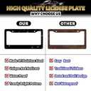 Retro Black Grey American Flag License Plate Frame USA License Plate Holder Funny Auto Parts Stainless Steel Patriotic Universal Cars Decoration for Men Women 12.2" x 6.2"