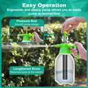 MaxWorks 51021 Hand Pump Sprayer Bottle 2L 0.5 Gal for Garden Indoor Outdoor Home with Adjustable Brass Nozzle of Mist Setting with Lock Switch