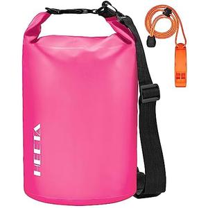 HEETA Waterproof Dry Bag for Women Men(Upgraded Version) 5L/10L/20L/30L/40L Roll Top Lightweight Dry Storage Bag Backpack with Emergency Whistle for Travel, Swimming, Boating, Kayaking, Camping, Beach