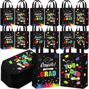 Sweetude 36 Pcs 2026 Graduation Gift Bags with Handles Reusable Congrats Grad Tote Bags for College Graduation Party Supplies