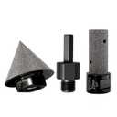 3 PCS 2" Diamond Chamfer Bit M14 Thread - M14 Hex Shank - 3/4" Diamond Finger Milling Bit, Angle Grinder Tool, Enlarge & Shape Holes, Smooth Edges, Dry/Wet Use