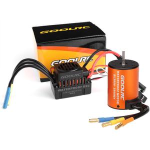 GoolRC Upgrade Waterproof 3650 3500KV Brushless Motor with 60A ESC Combo Set for 1/10 RC Car Truck