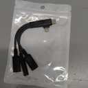 2 + 3 USB C/Lightning to Typ-C Charging/Headphones Dual Ports Plus 3.5mm Headphones with PD Fast Charging, Compatible with Lightning and USB C Ports (Black)