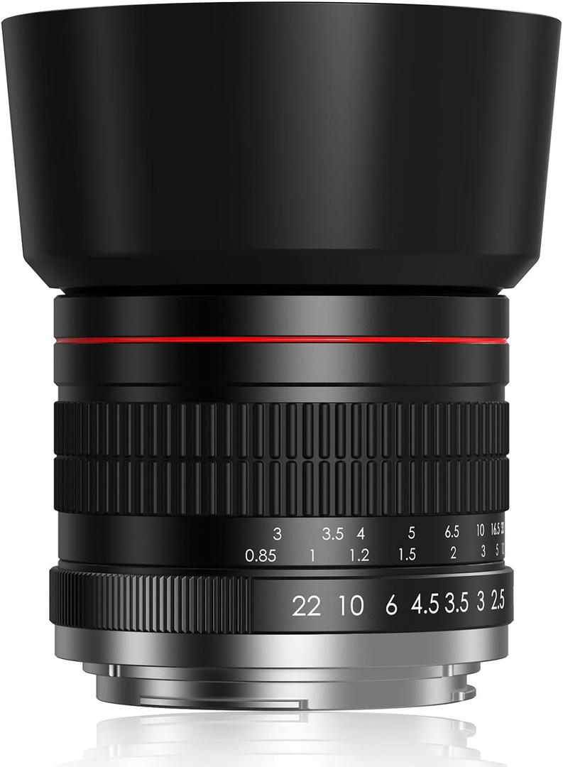 85mm f1.8 Portrait Lens - EF Lens for Canon, Manual Focus (MF) for Canon EOS Rebel T8i T7i T7 T6 T6s T6i SL3 SL2 90D 80D 77D 4000D EOS-1D X Mark III/II, 5D Mark IV, 6D Mark II etc (EF Mount)