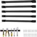5 Pack Magnetic Tool Holder, Magnetic Strips Tool Magnet Bar PVC Coated for Garage Tool Organizer 16 In