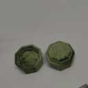 WantGor Velvet Ring Box, 3 Slots Jewelry Ring Gift Box Vintage Ring Display Holder Case for Wedding Ceremony Proposal Engagement (Olive Green)