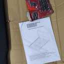 Full Size Upholstered Bed Frame with Charging Station, Platform Bed Frame with Storage Headboard, Solid Wood Slats Support, No Box Spring Needed, Black