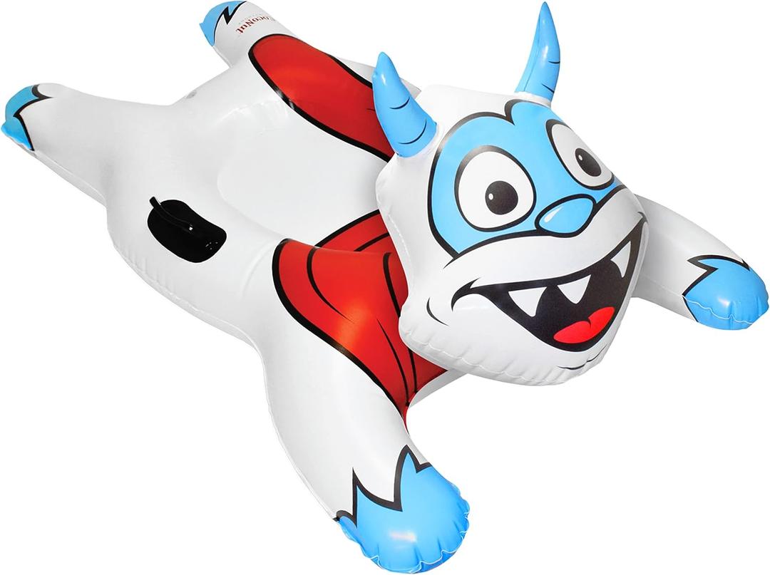 CocoNut Outdoor- 54 Inflatable Snow Tubes - Vibrant Character Tubes in Polar Bear, Yeti & Santa Claus - Heavy Duty Snow Sleds with Sturdy Handles for Kids, Teens and Adults-Cold Resistant Toboggans