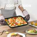 SKITCHN Nonstick Grill Pan, Induction Stove Top Grill Plate, Glass Grilling Pan for Indoor, Gas Range Grill Panel/Skillet