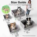HQ4US 4LEGS Dog Litter Box, Pee Pad Holder Foldable, 22''x 22'' Indoor Dog Potty Tray for Medium Dogs, High Walls, Seamless, No Assembly, Waterproof, Easy to Clean, No Spill,Portable for Travel