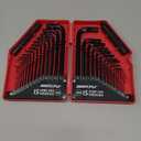 SEDY 32-Piece Hex Key Wrench Set, Metric and SAE Allen Wrenches (0.028-3/8 inch, 0.7-10 mm) L Shape Allen Keys, Chrome Vanadium Steelwith 2x Extension Handle