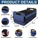Deosk Car Trunk Organizer for SUV, Car Organizers and Storage with 6 Pocket, Car Accessories for Women/Men 50L Waterproof Polyester Trunk Organizer(Medium, Dark Blue)