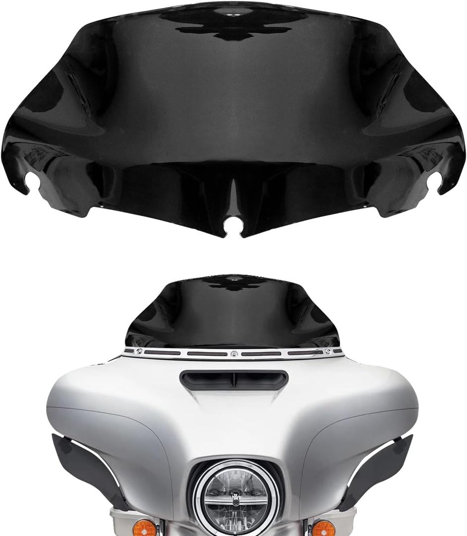 9" Windshield Windscreen for 2014-2024 Harley Davidson Touring Street Glide Electra Glide/Ultra Limited/Tri Glide FLHT FLHX FLHXS FLHTK, Black