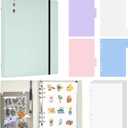 Sticker Book Collecting Album Reusable Sticker Storage Organizer Binder for Collecting Stickers A5 Blank Sticker Collection Holder Book with release paper Sticker Keeper Notebook (Green)