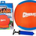 Chuckit! Big Air Fetch Ball Dog Toy (14 Inch) Herding Instincts Dog Toy, for Interactive, Non-Chewing Activities, for All Breeds, Inflating Pump Included