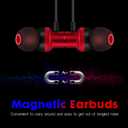 PALOVUE USB Type C Headphones Magnetic in Ear Earphones Earbuds with Mic and Volume Control Compatible with Google Pixel Samsung Oneplus Huawei Sony MacBook Red