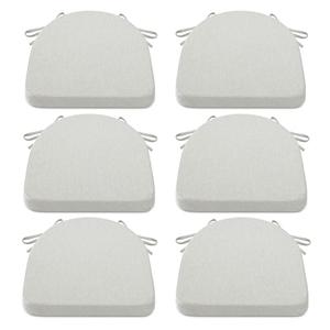 Shinnwa Kitchen Chair Cushions Set of 5, Non-Slip Dining Chair Cushions with Ties and Machine Washable Cover, 5 Pack, 17 x 16.5 x 2in, Off White