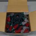 81 Feet Commercia Led Outdoor Christmas Lights, Waterproof C9 Christmas String Lights with 100 C9 Strawberry Bulbs Connectable UL Certified for Roofline Patio Holiday Party Backyard Xmas Decor