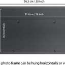 18x36 inch Picture Frame Solid Wood Black,Suitable for Panoramic Photo Frame, Posters,Painting,Group Photo,Puzzle (A23B1836)