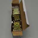 YDAJIURI Folding Brackets 8 Pack, Heavy-Duty Self-Locking Hinges with Screws, Foldable Lock Extension Support Brackets for Table Legs, Bed Legs, Workbenches  Gold