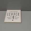 Wooden Box Sign, A Truly Amazing Leader Is Hard To Find Difficult To Part With And Impossible To Forget, 6X6 Inch Inspirational Desk Decor For Home & Office Decoration & Accessories - A13