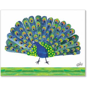 Eric Carle's Peacock Canvas Wall Art, Green, 18.00" x 1.50"
