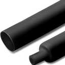 3/4 inch (Diameter) 3:1 Dual Wall Adhesive Heat Shrink Tubing, Large Glue Lined Marine Cable Sleeve Tube, Premium Wire Wrap Protector for DIY by MILAPEAK (4 Feet, Black)
