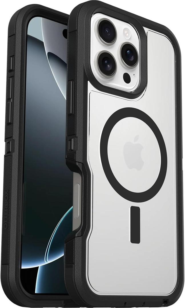 OtterBox iPhone 16 Pro Max Defender Series XT Clear Case - Dark Side (Single unit ships in polybag)