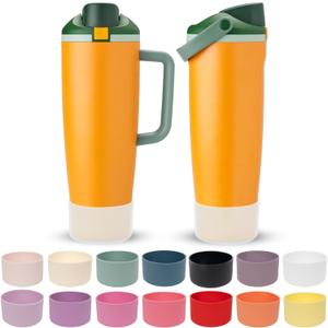 Silicone Boot for Owala 30oz & 40oz FreeSip Sway Bottles & Tumblers - Non-Slip, Scratch-Resistant, Stability Enhancer,(Transparent frosted)