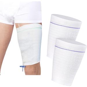 2 PCS Catheter Leg Bag Holder Stay in Place Urine Bags for Legs Catheter Bag Holder Catheter Supplies for Men or Women, Catheter Stabilization Device (Large)