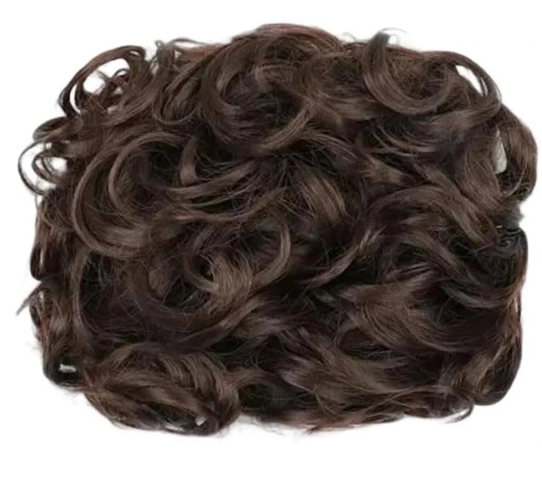 Rfmfkkg Large Comb Clip-In Curly Hair Bun Synthetic Chignon Cover Hairpiece For Women Daily Party