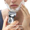 Car Shaver, Stainless Steel Portable Electric Razor for Shaving on The Go (Black)