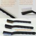 12 Pack Cleaning Brush Set,All Purpose Cleaning Brushes,Including 4 Nylon Brushes,4 Brass Brushes,4 Stainless Steel Brushes