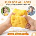 Yellow Cheese Squishy Slow Rising, Squishy Squeeze Cheese Block, Soft Novelty Toy, Stress Balls for Adults Rebounding Sensory Squishys Cheese (2.16in)