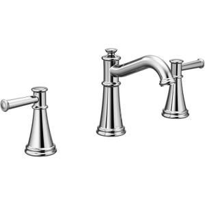 Moen Dartmoor T6405 - Grifo de bao de arco bajo cromado de dos manijas, vlvula se vende por separado, T6405 Moen Dartmoor T6405 - Grifo de bao de arco bajo cromado de dos manijas, vlvula se vende por separado, T6405