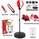 ShyLizard Punching Bag for Kids Included 2 Pack Boxing Gloves, Boxing Toy Sets with Height Adjustable Stand for Boys, Sports Gifts for Boys & Girls Age 5,6,7,8,9,10 Years Old