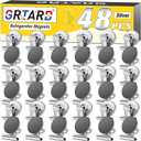 Grtard 48pack Magnetic Clips Heavy Duty, Magnet Clips for Fridge, Refrigerator Magnets, Scratch Free Magnets with Clip, Strong Magnetic Clip for Refrigerator, Whiteboard, Locker, Classroom, Cruise (Silver)