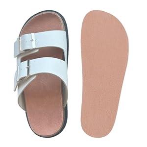 Pigskin Leather Insoles for Men and Women's Clogs，Anti-Slip Comfort Inserts for Cork Footbed Sandals, Ultra-Thin Adhesive Odor-Control Barefoot Shoe Liners for Slide Sandals