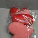 Vercraft 4 Pcs 10 Inch Valentine's Day Large Heart Ornaments for Tree Glitter Heart Wreath 3D Foam Wreath for Front Door Outdoor Decor for Trees Front Door Stairs Mantel Wall Window(Red,Pink)