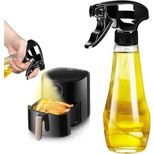 New Oil Sprayer for Cooking, 200ml Olive Oil Sprayer Bottle with Rotatable Nozzle, Premium Oil Spritzer Oil Mister for Air Fryer, Perfect for BBQ, Baking, Salad
