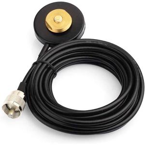 NMO Dual Band High Gain Antennas for CAR Mobile Radio UHF VHF 400-470 136-174MHZ and Mount Magnetic Base for Mobile Radios PL259 Connector (Mount Base)